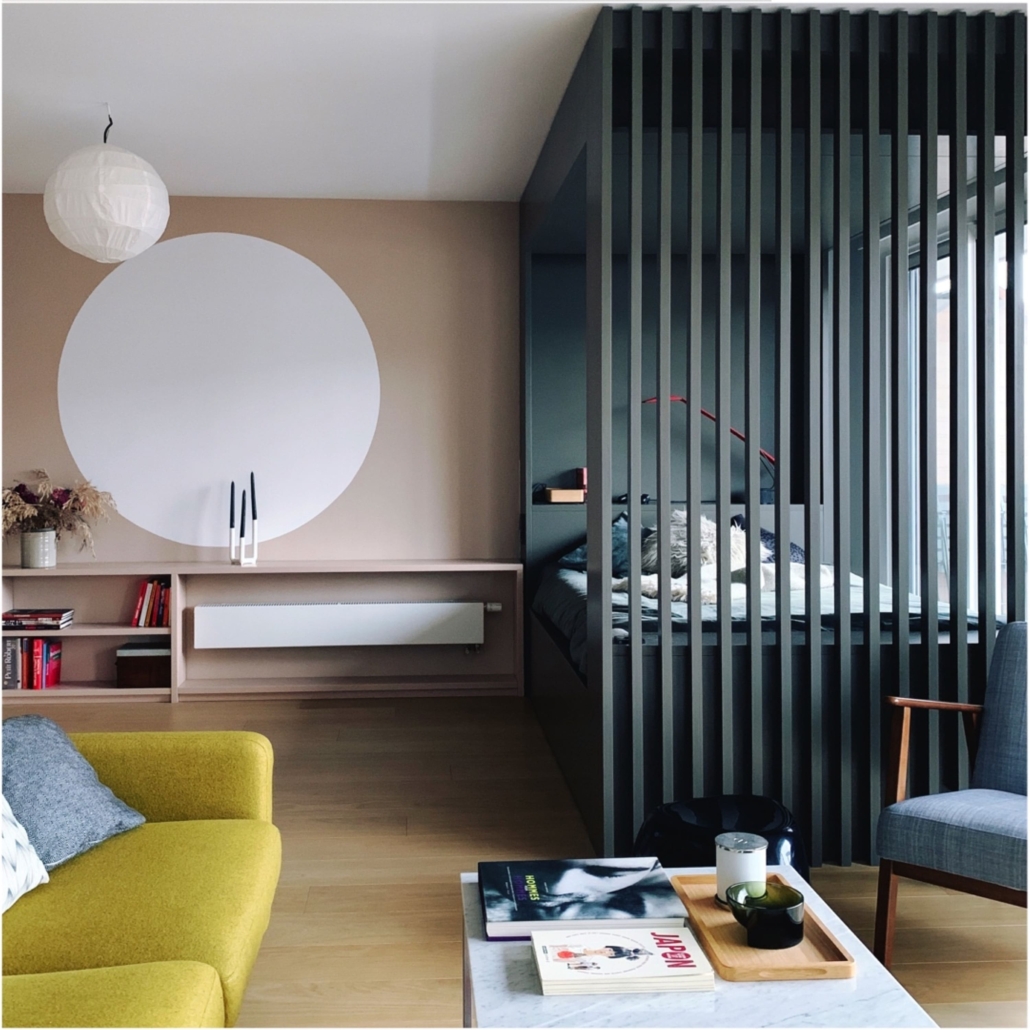 studio pierre éric léger projet belleville day bed pièce de vie alcove vue sur paris
