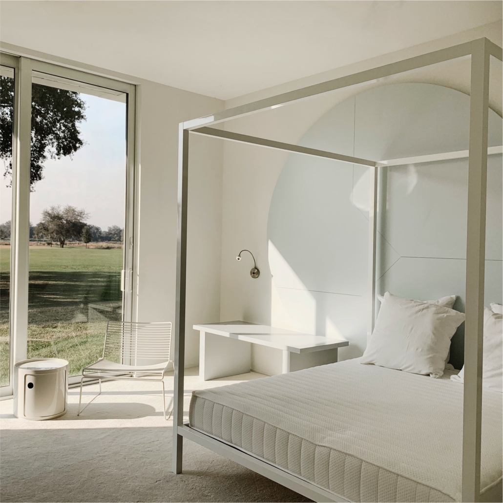 studio pierre eric leger projet floride chambre avec tete de lit arty american style