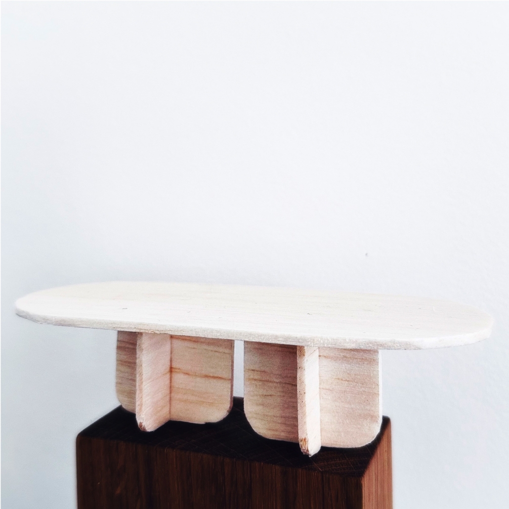 studio pierre éric léger projet jardin du luxembourg table sur mesure salle a manger maquette