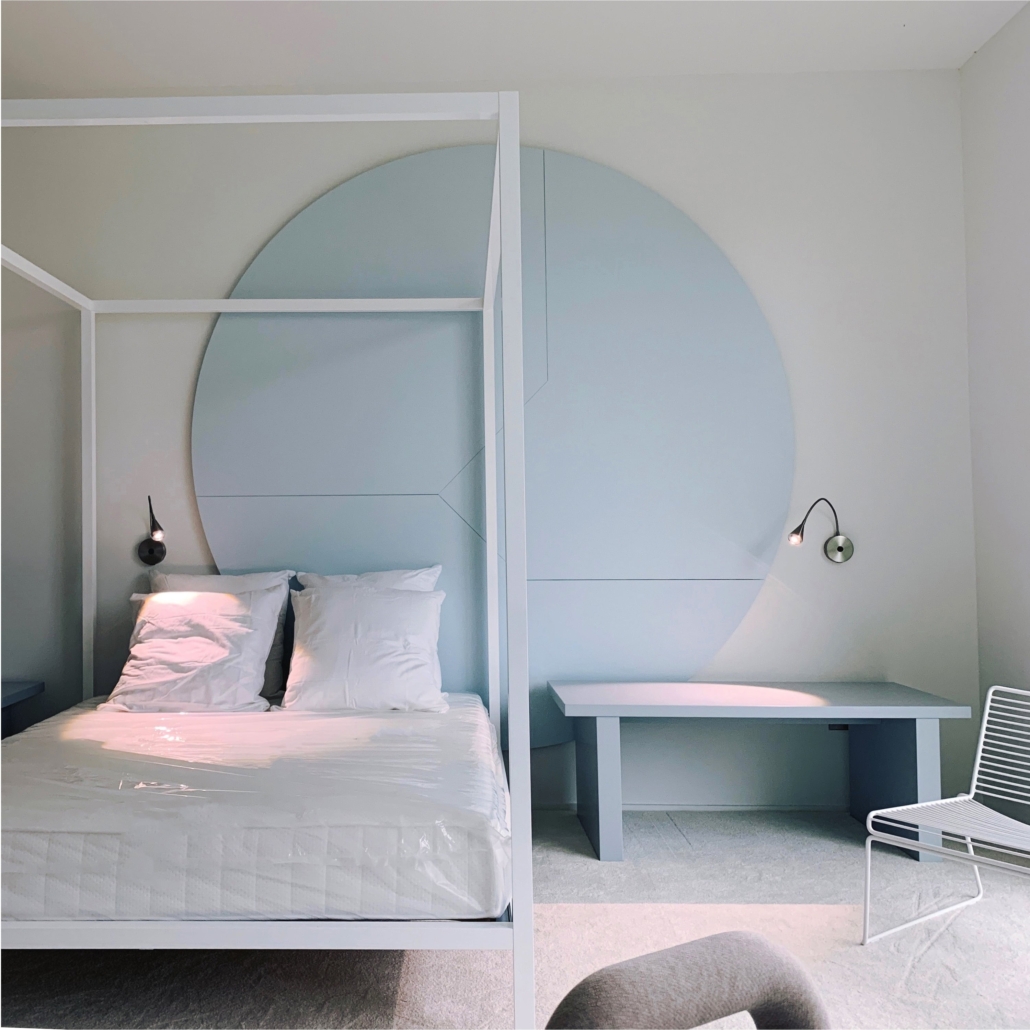 studio pierre eric leger projet floride tete de lit arty american style